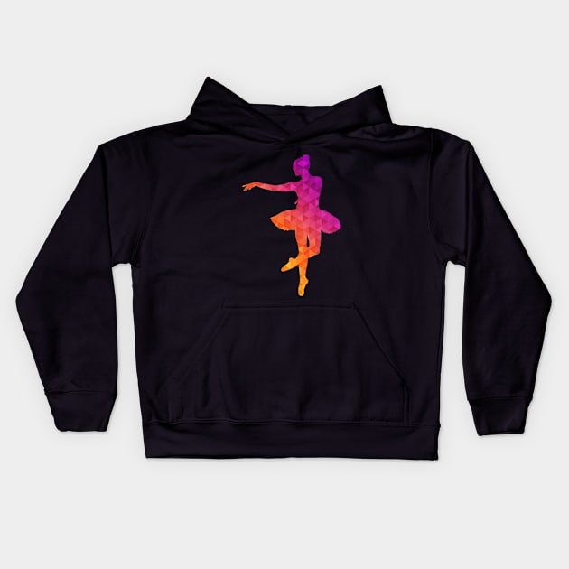 Ballet Dancer - Ballerina Colorful Kids Hoodie by Kudostees